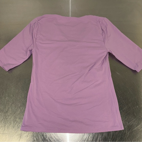 WHBM Forme V-Neck Top 3/4 Sleeve Soft Smooth Size M Medium - Picture 8 of 8